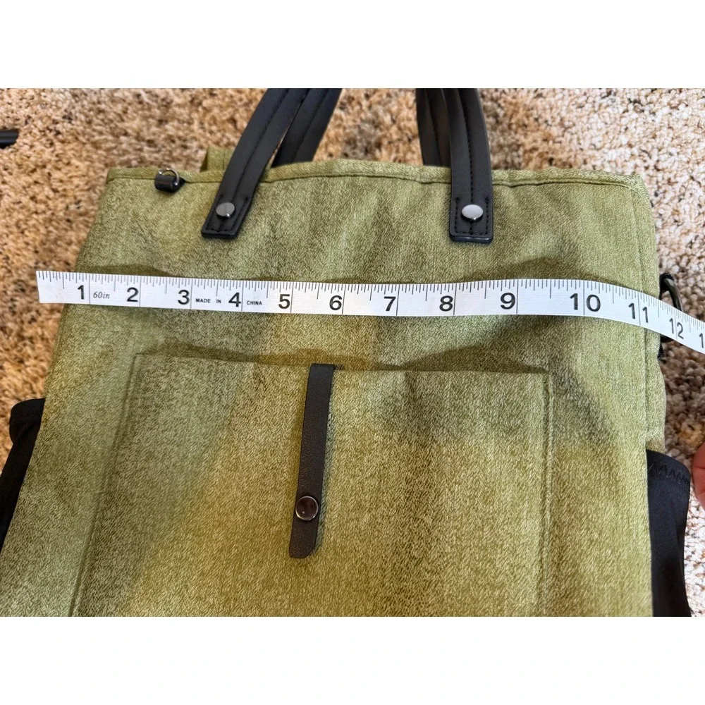 Sherpani Camden Convertible Backpack Tote Bag Olive Green Melange Missing Strap